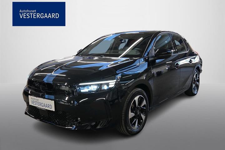 Sort Opel Corsa-e fra 2024 set udefra