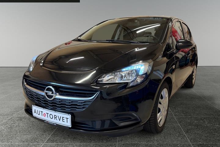 Sort Opel Corsa fra 2017 set udefra