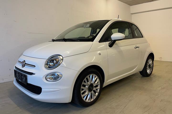 Hvid Fiat 500 fra 2016