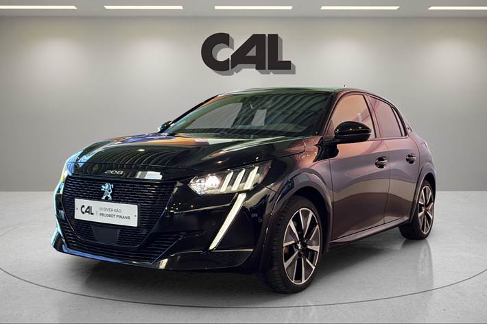 Sort Peugeot e-208 fra 2021