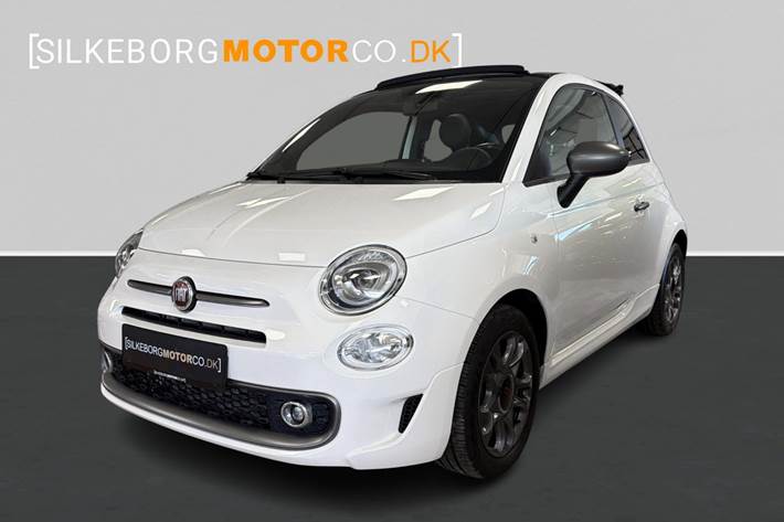 Hvid Fiat 500C fra 2017
