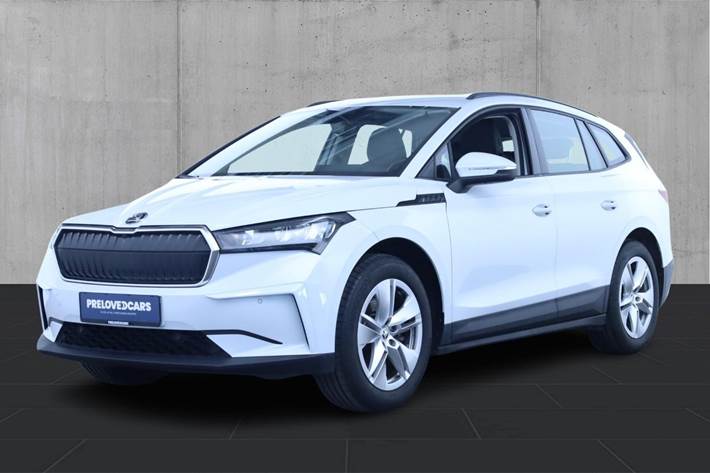 Hvid Skoda Enyaq fra 2024