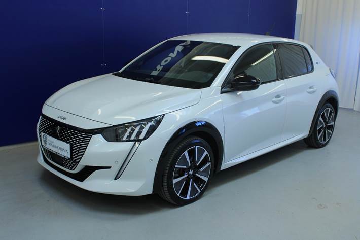 Hvid Peugeot e-208 fra 2023