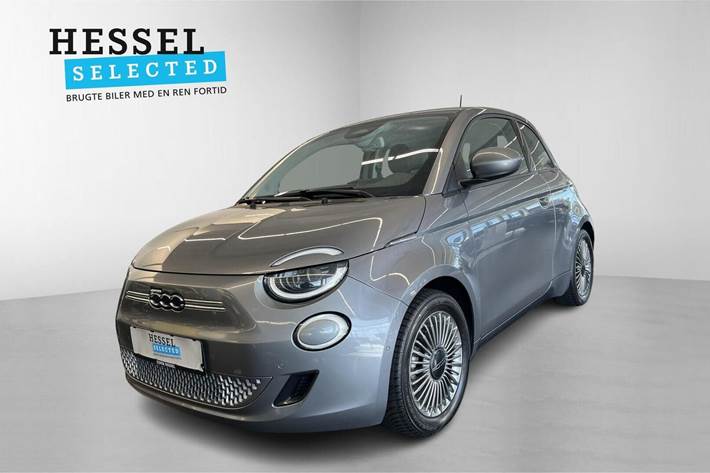 Grå Fiat 500e fra 2021