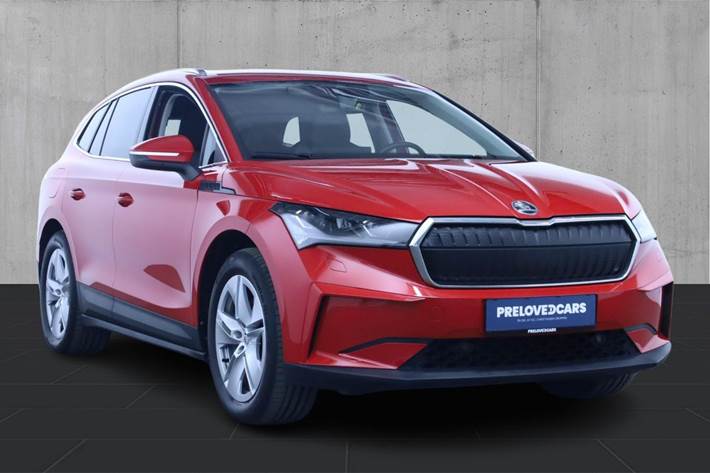 Rød Skoda Enyaq fra 2021