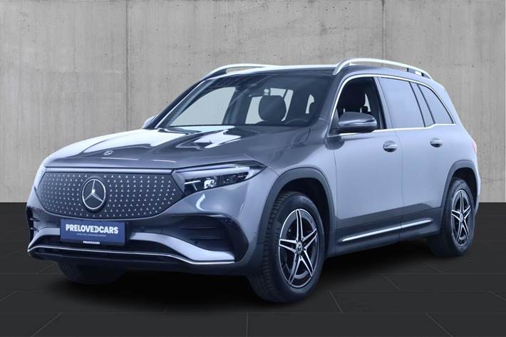 Grå Mercedes EQB250+ fra 2024 set udefra