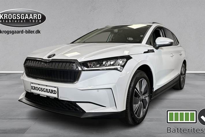 Hvid Skoda Enyaq fra 2024