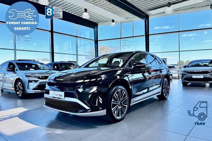 Sort Skoda Enyaq fra 2026 set udefra