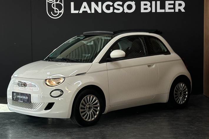Hvid Fiat 500e fra 2023