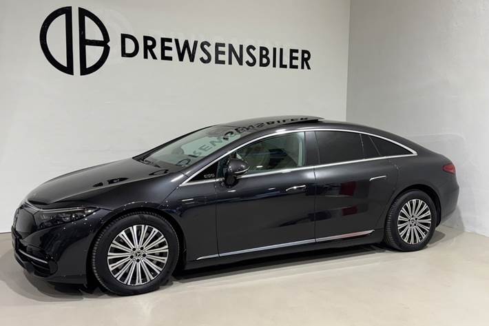 Grå Mercedes EQS450+ fra 2022