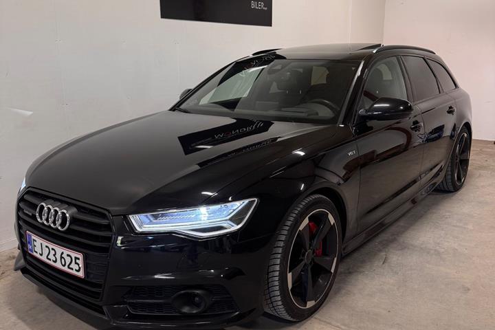 Sort Audi A6 fra 2015 set udefra