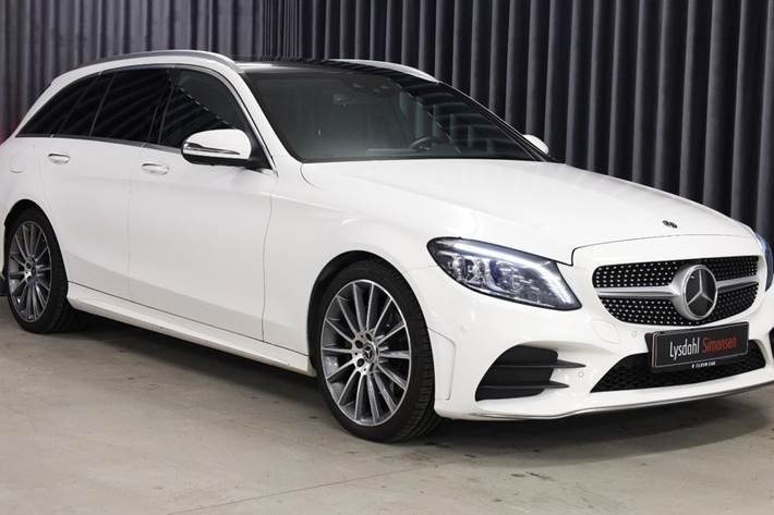 Hvid Mercedes C200 d fra 2019