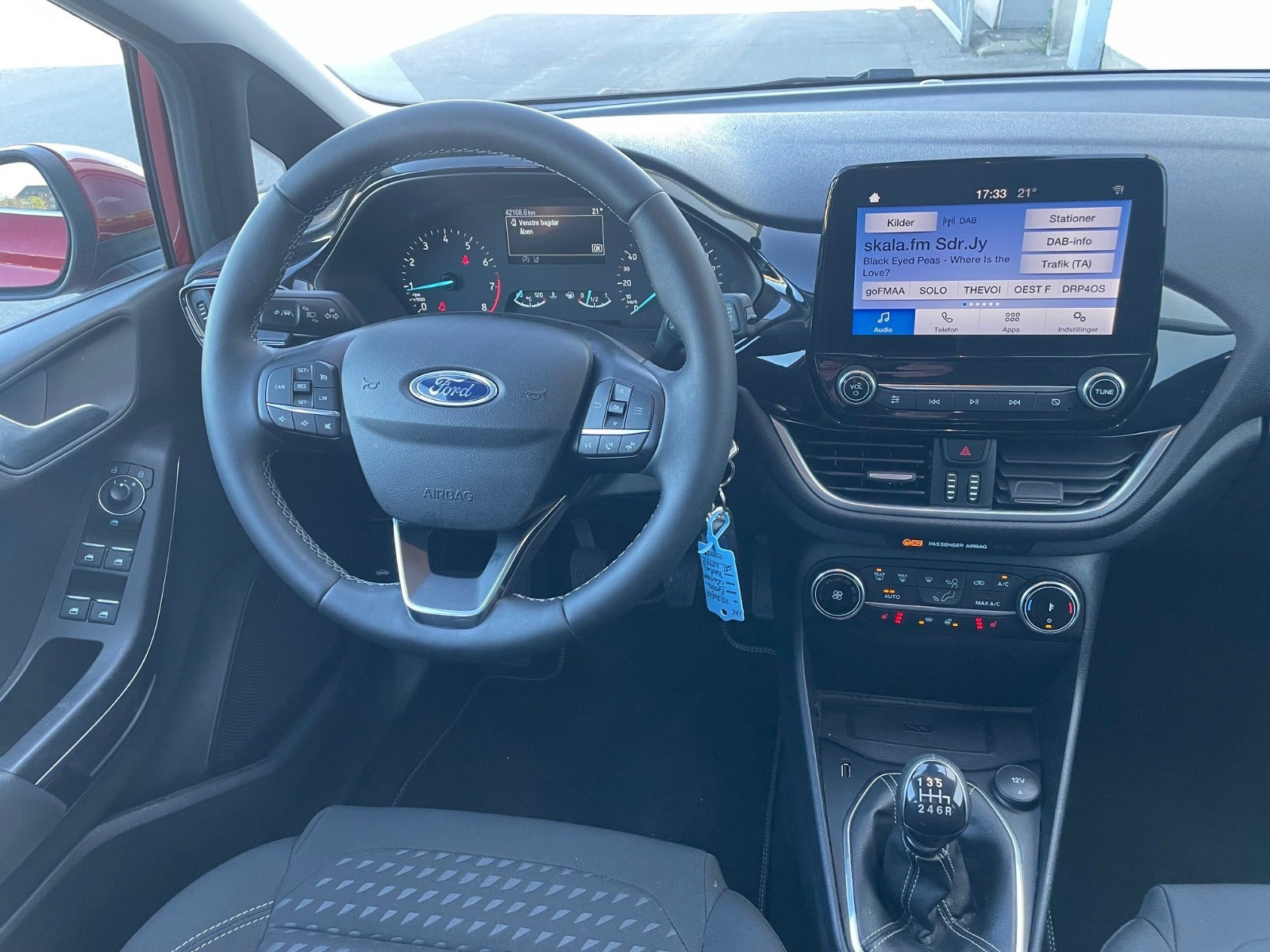 Rød Ford Fiesta fra 2021