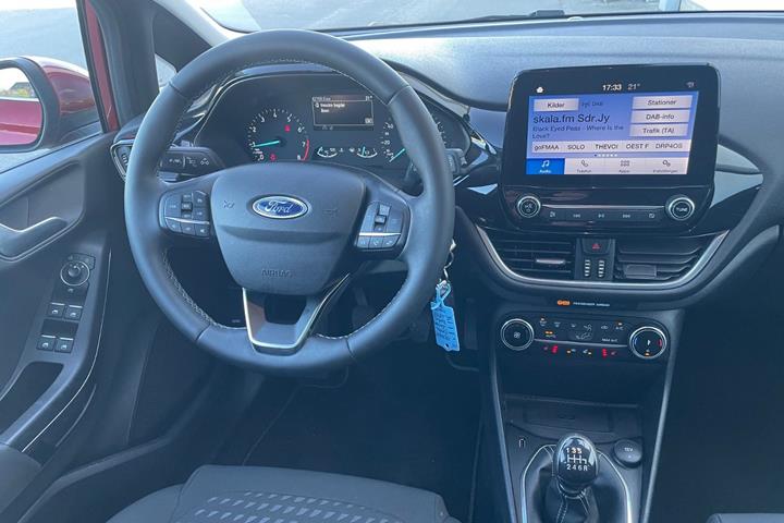 Rød Ford Fiesta fra 2021