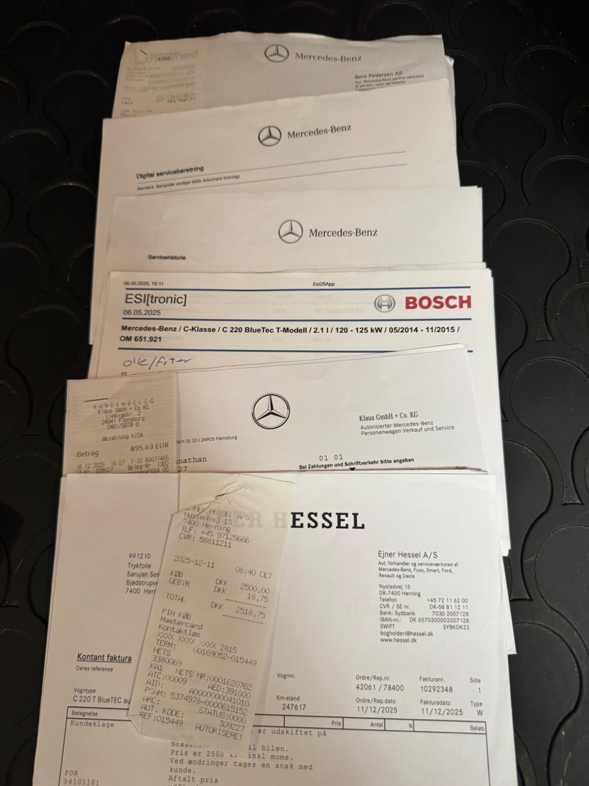 Sort Mercedes C220 fra 2015