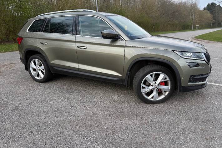Grøn Skoda Kodiaq fra 2017