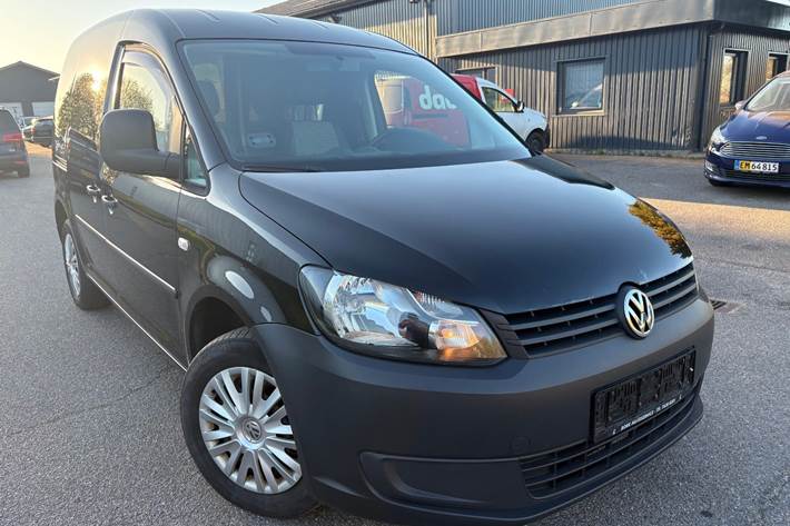 Gul VW Caddy fra 2014