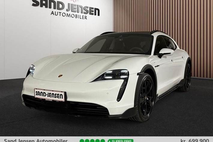 Hvid Porsche Taycan 4S fra 2022