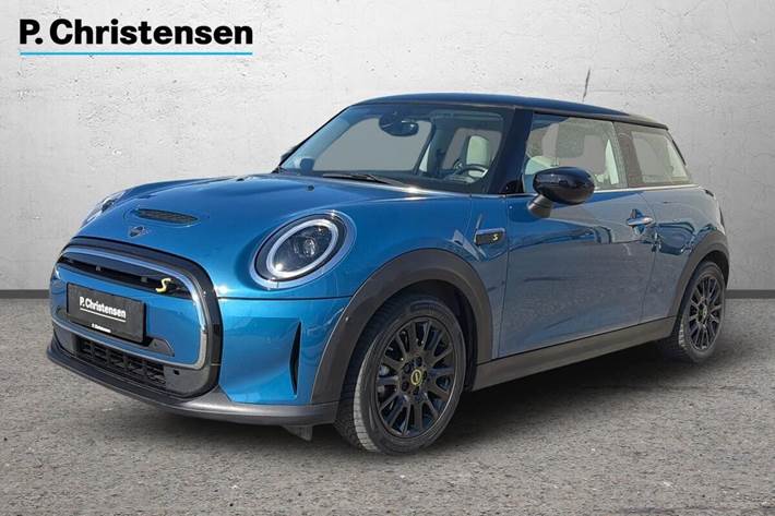 Blå Mini Cooper SE fra 2023