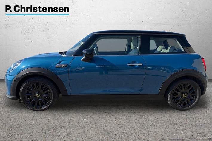 Blå Mini Cooper SE fra 2023