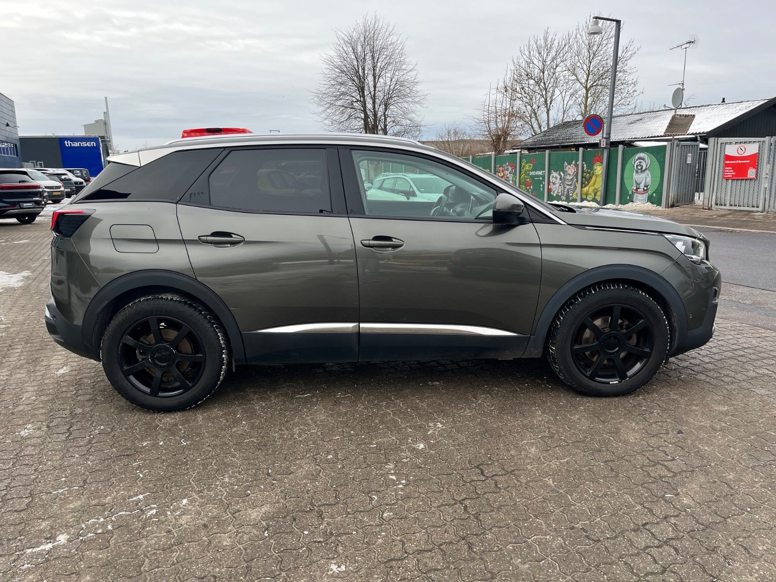 Grøn Peugeot 3008 fra 2017
