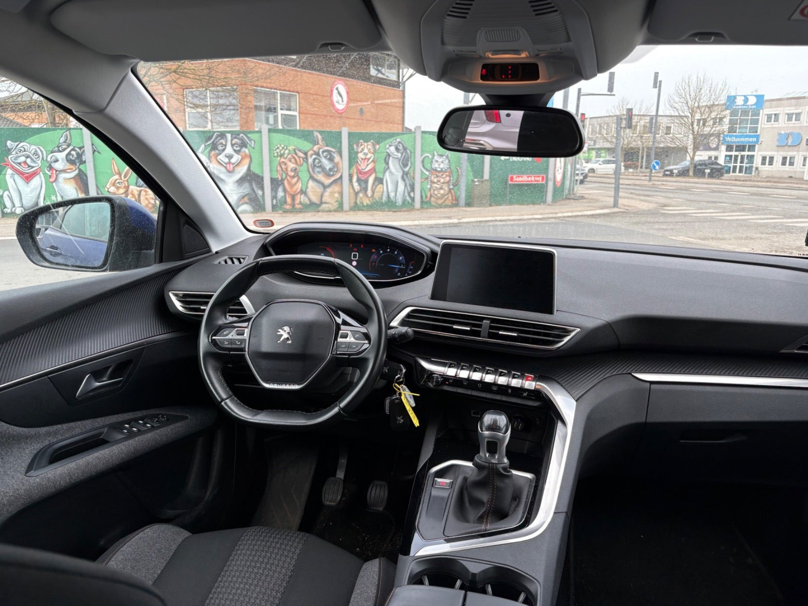 Blå Peugeot 3008 fra 2018
