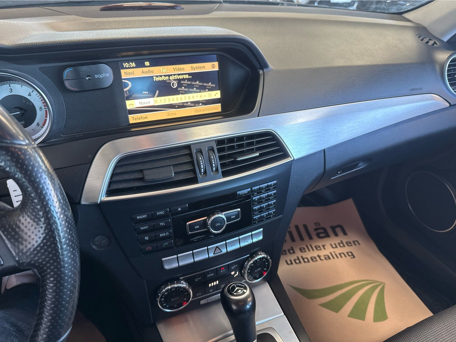 Sort Mercedes C220 fra 2011