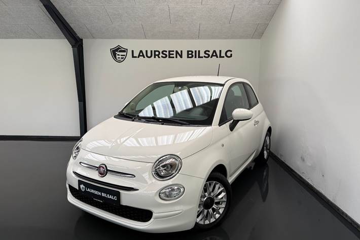 Hvid Fiat 500 fra 2015