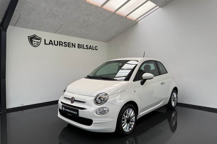 Hvid Fiat 500 fra 2015