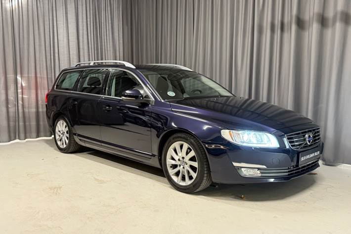 Blå Volvo V70 fra 2016