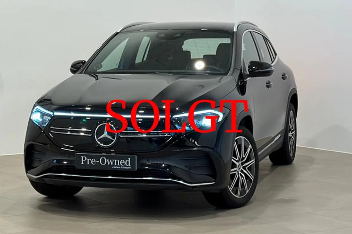 Sort Mercedes EQA250 fra 2021 set udefra