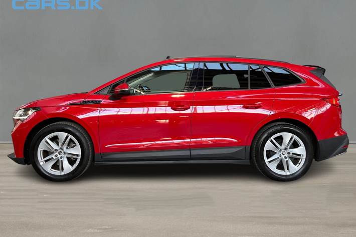 Rød Skoda Enyaq fra 2021