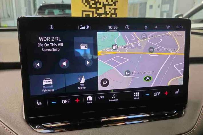 Grå Skoda Enyaq fra 2021