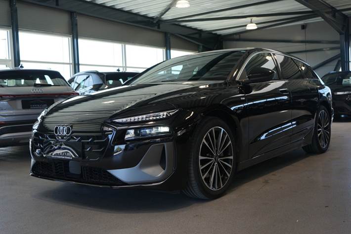 Sort Audi A6 e-tron fra 2025