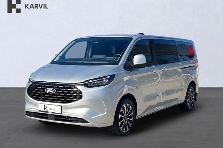 Sølv Ford Tourneo Custom 340 L2 fra 2025 set udefra