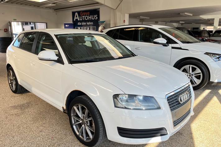 Hvid Audi A3 fra 2009