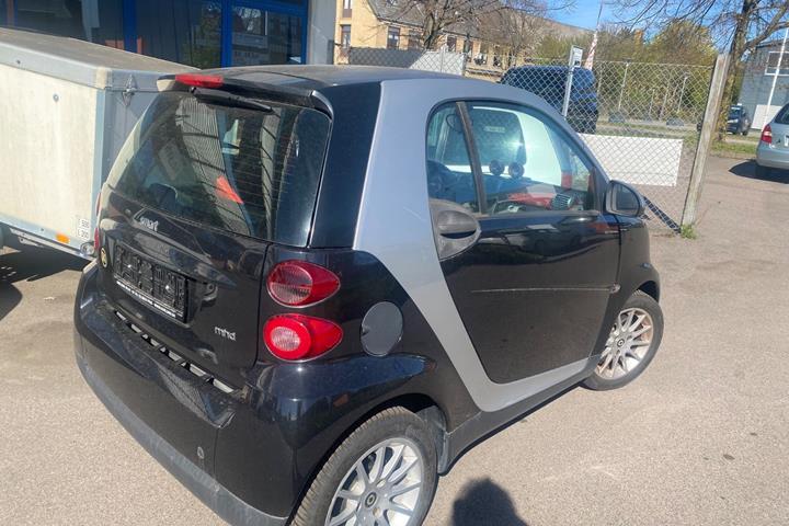 Rød Smart ForTwo Coupé fra 2009
