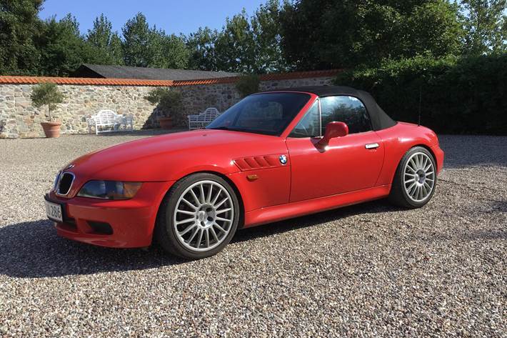 Rød BMW Z3 fra 1998