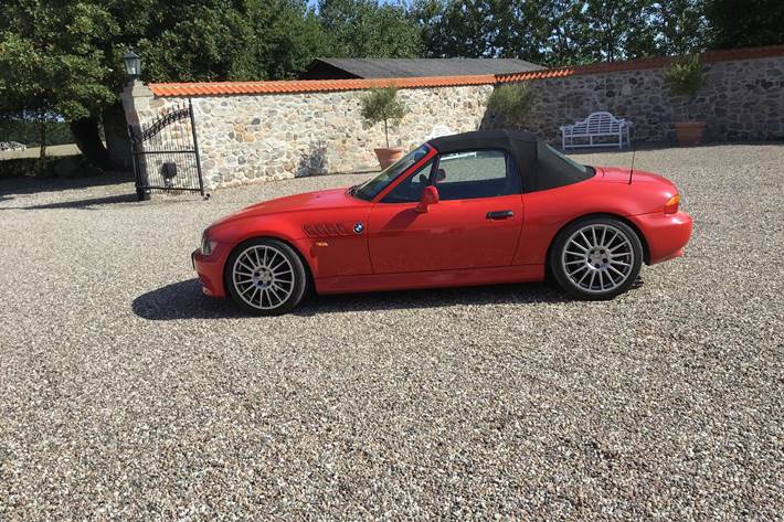 Rød BMW Z3 fra 1998