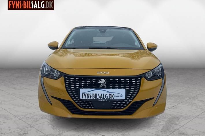 Gul Peugeot 208 fra 2020