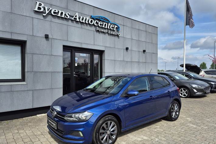 Blå VW Polo fra 2019
