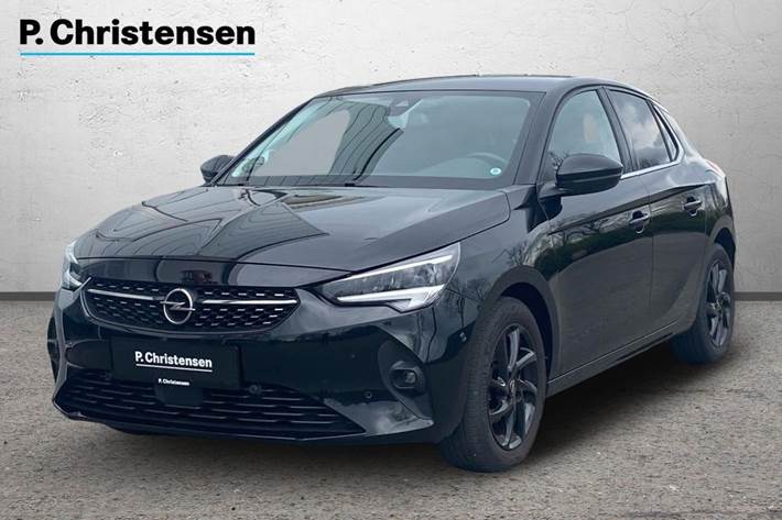 Sort Opel Corsa fra 2020 set udefra