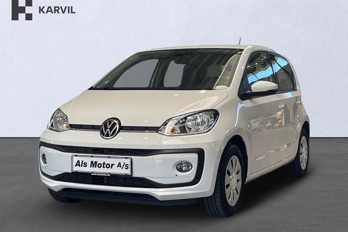 Hvid VW UP! fra 2023 set udefra