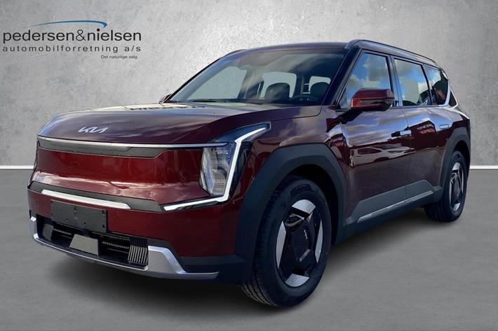 Rød Kia EV9 fra 2026 set udefra