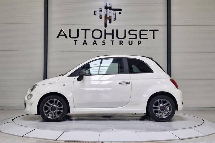Hvid Fiat 500C fra 2017