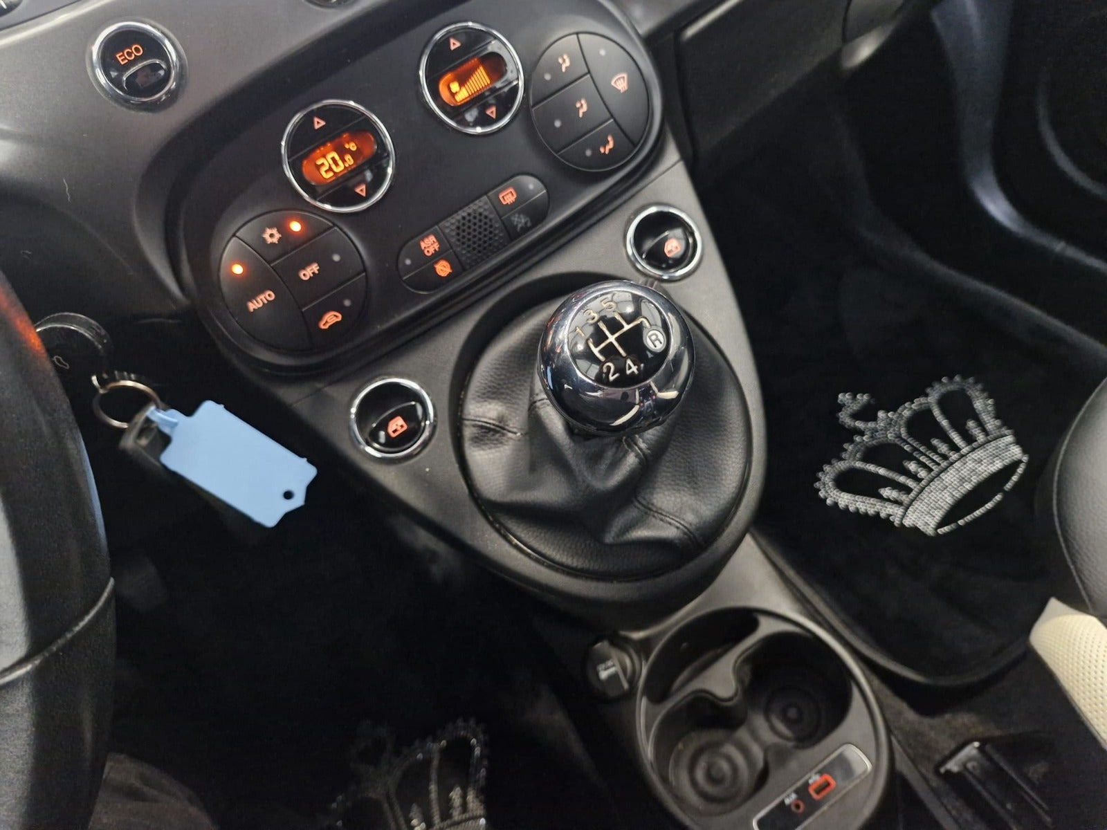 Hvid Fiat 500C fra 2017