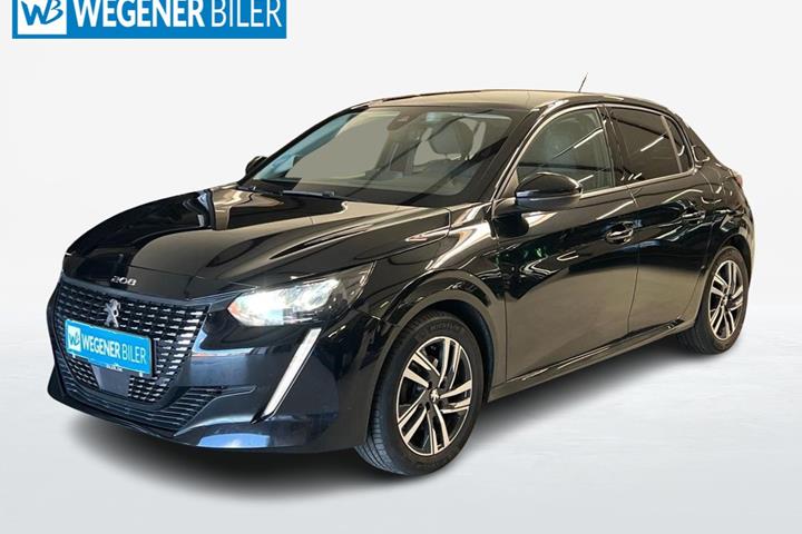 Sort Peugeot 208 fra 2020 set udefra