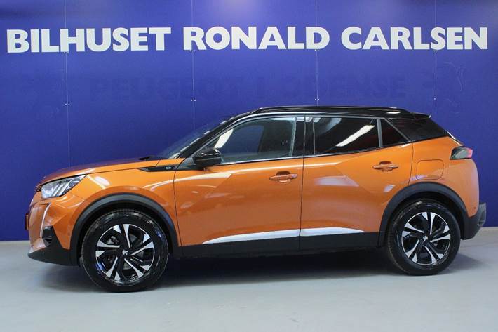 Orange Peugeot e-2008 fra 2021