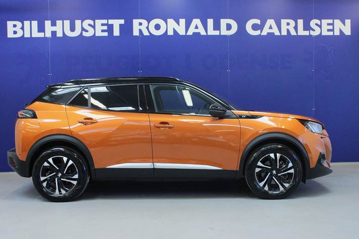 Orange Peugeot e-2008 fra 2021