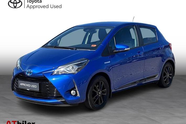 Blå Toyota Yaris fra 2019